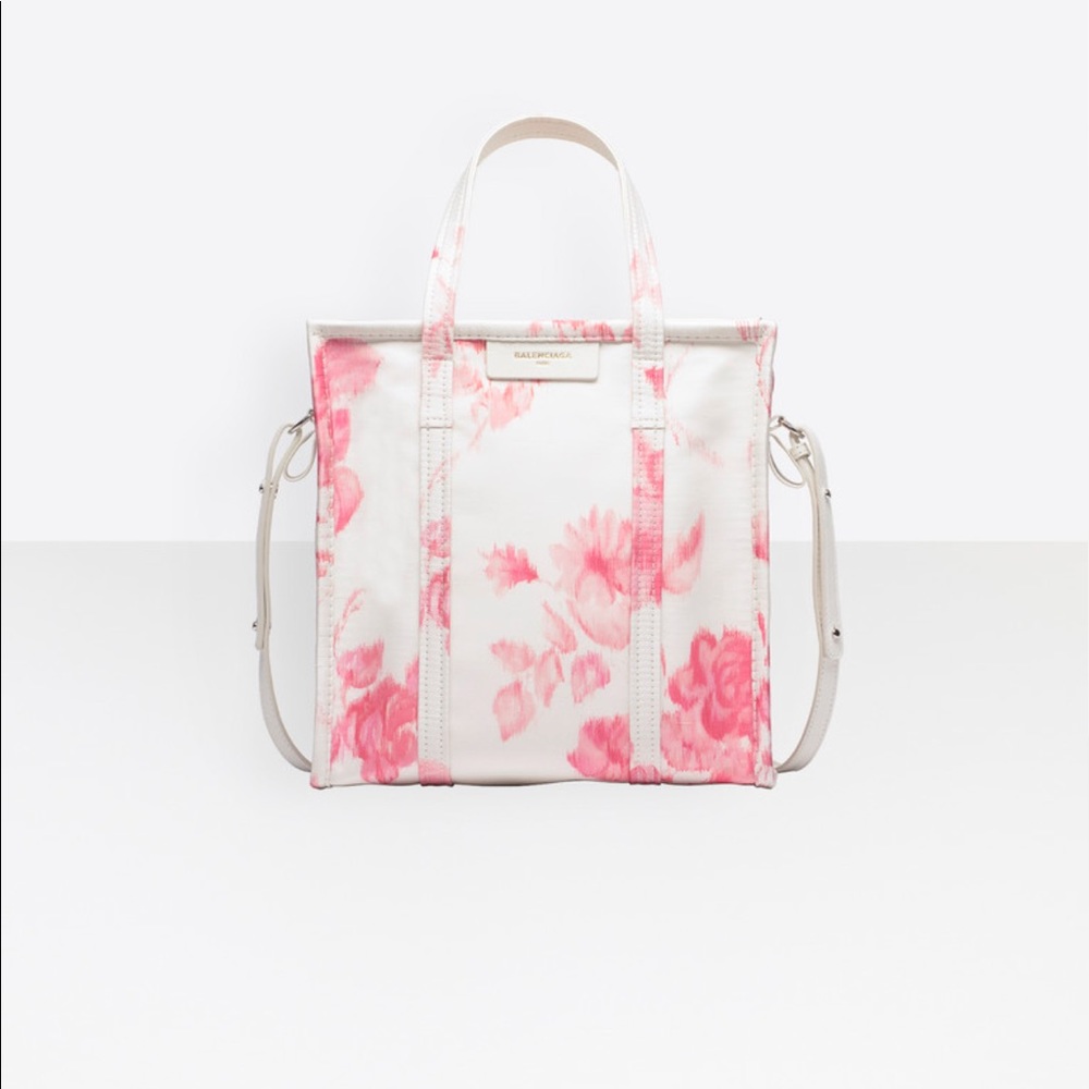 Balenciaga - Small Floral Bazar Silk Shopper